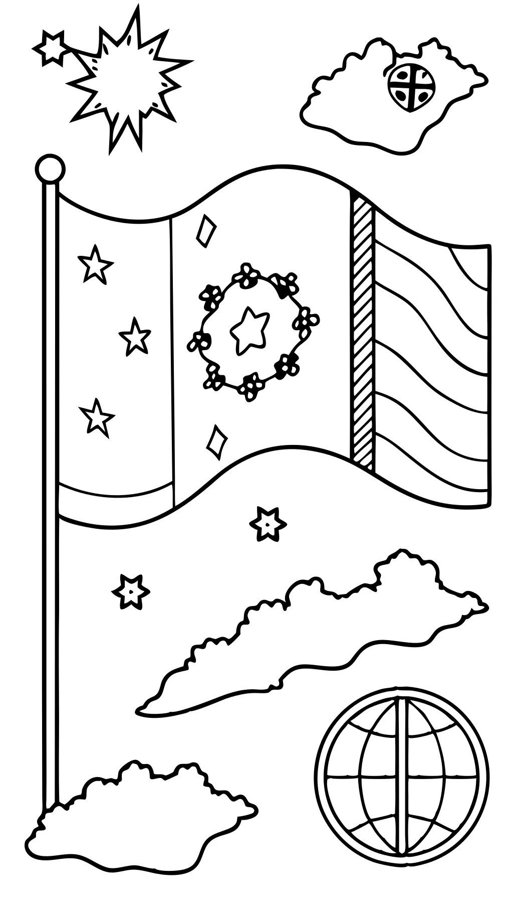 coloring pages flag